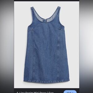 Gap A-Line Denim Mini Dress